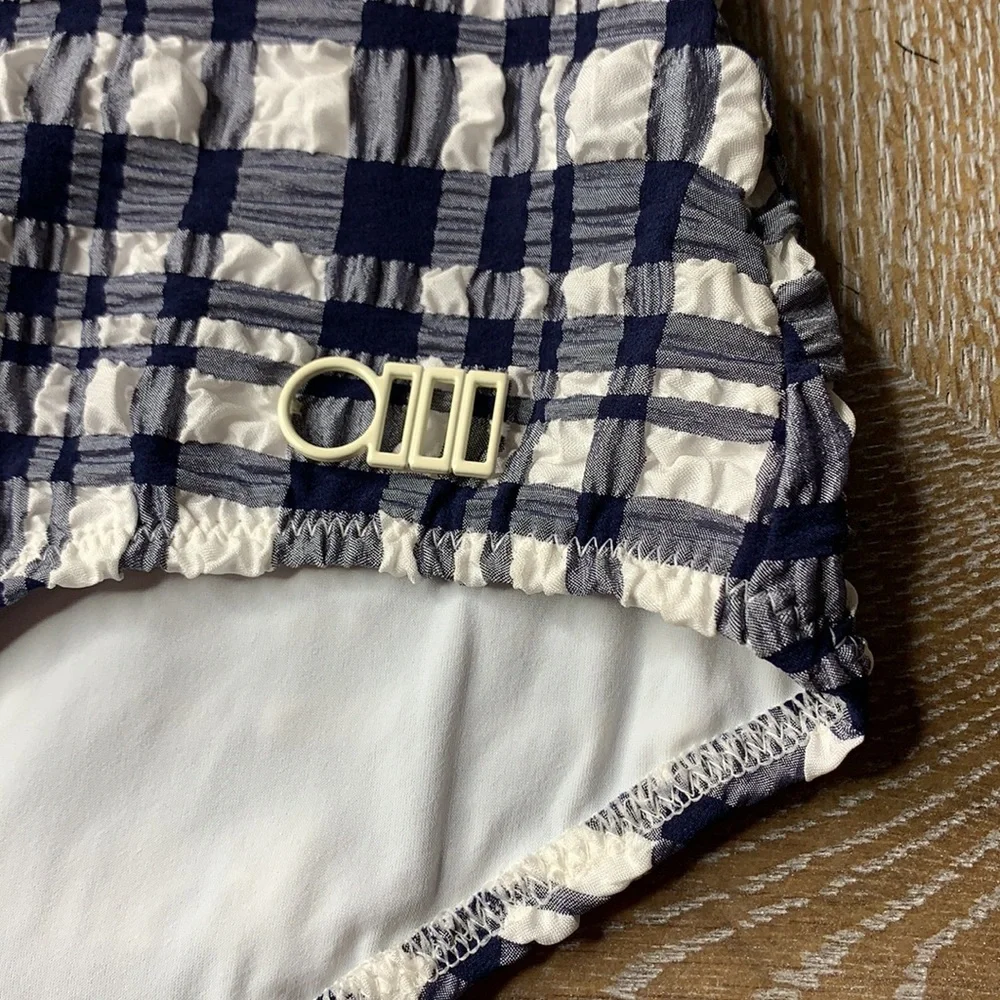 SOLID & STRIPES The Ginger Puckered Madras Bottom